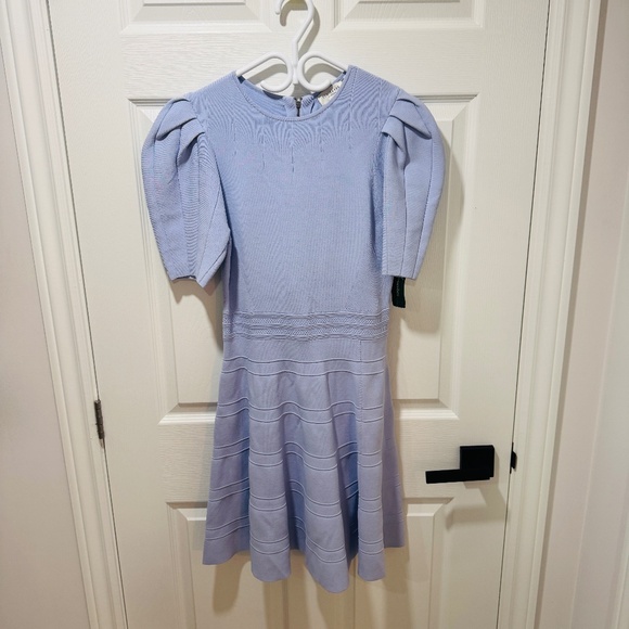 Ted Baker - Puff Sleeve Dress in Light Blue Colour, - Picture 4 of 5
